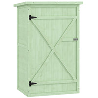 Gartenschrank Holz Abschließbar Geräteschuppen Pultdach 75x56x115cm