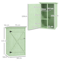 Gartenschrank Holz Abschließbar Geräteschuppen Pultdach 75x56x115cm
