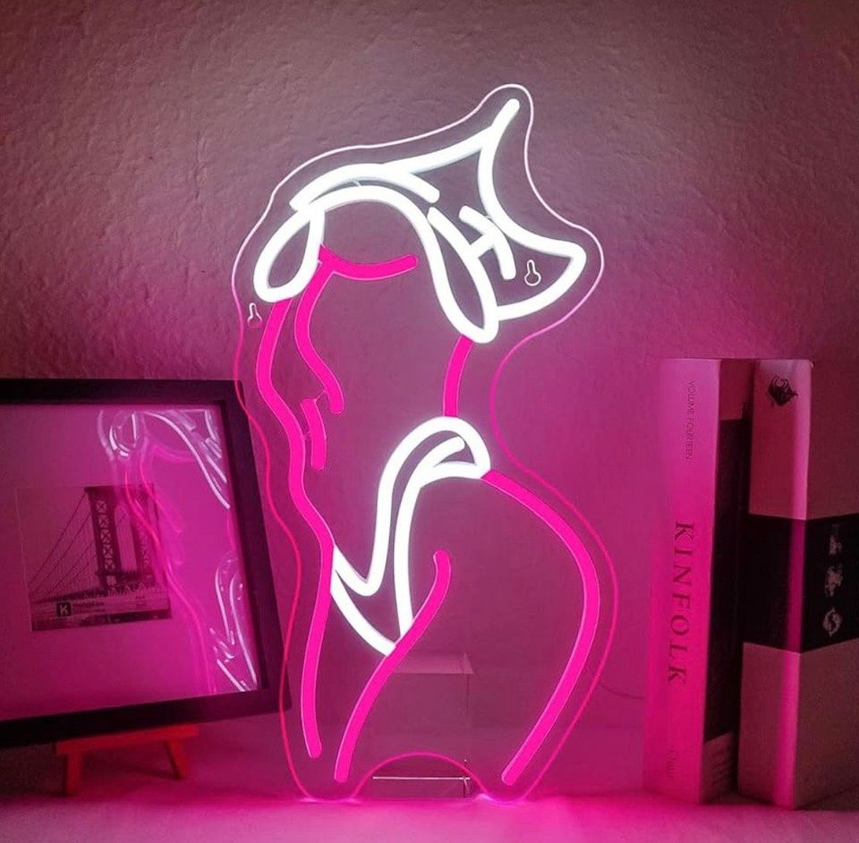 LED Neon Schild Sexy Lady Silhouette Wanddeko Leuchtreklame Bar