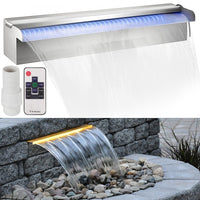 Schwalldusche Poolfontäne LED 60x11x8cm Poolbrunnen Wasserfontäne Garten