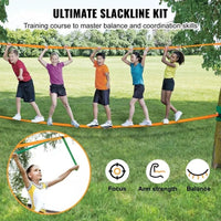 Slackline Set 2x18,3m Balance Training Baumschutz Armtrainer Outdoor