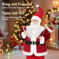 Singender Weihnachtsmann 120cm Animiert Drehbarer Kopf Weihnachtsdekoration