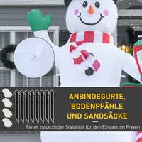 Aufblasbarer Schneemann 240cm LED Beleuchtung Gebläse Weihnachtsdeko