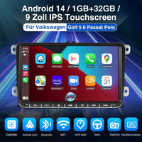 Android 14 Carplay Autoradio GPS NAVI RDS Für VW GOLF 5 6 Touran EOS