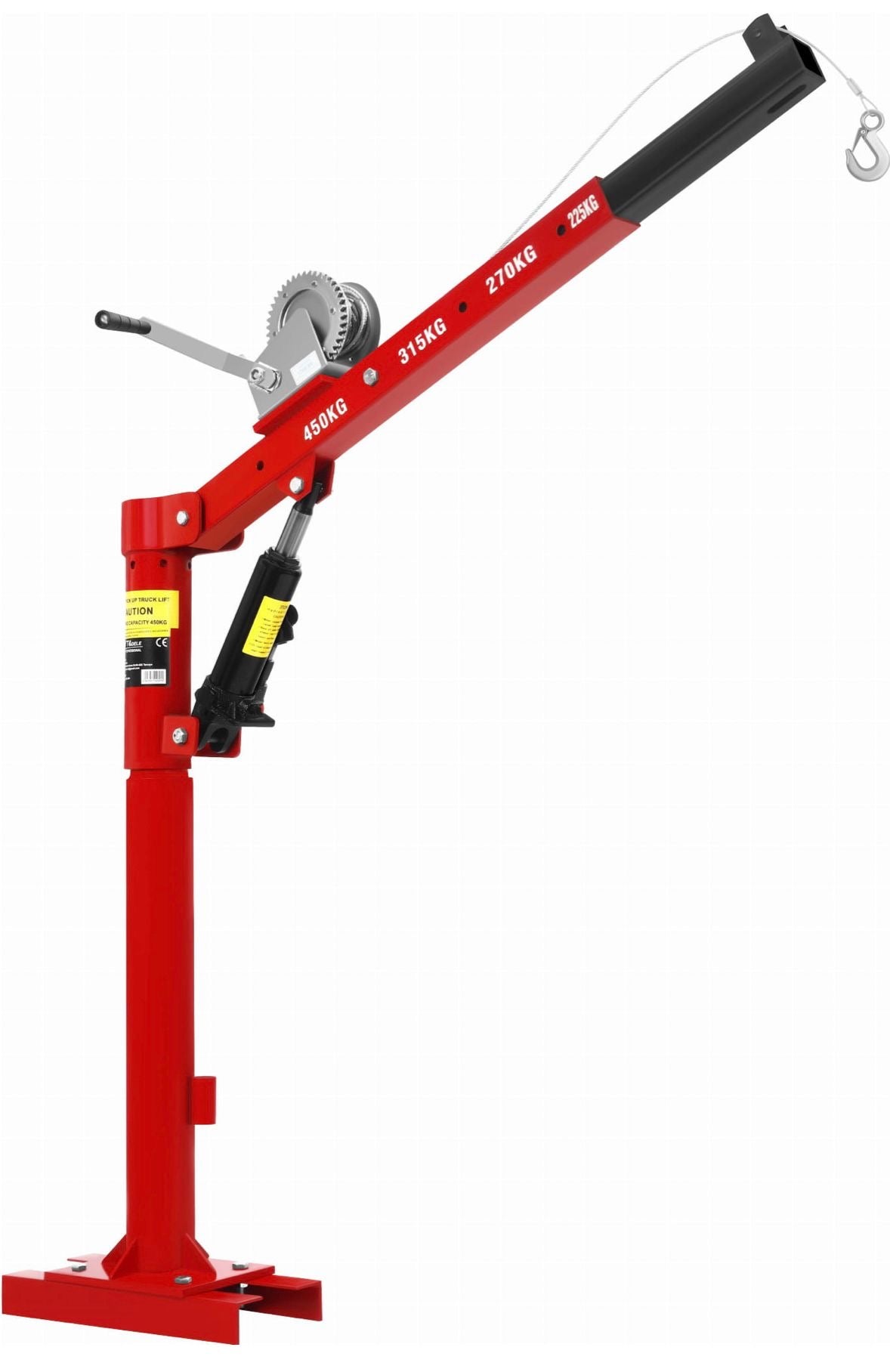 Hydraulischer Ladekran mit Seilwinde 450kg Werkstattkran