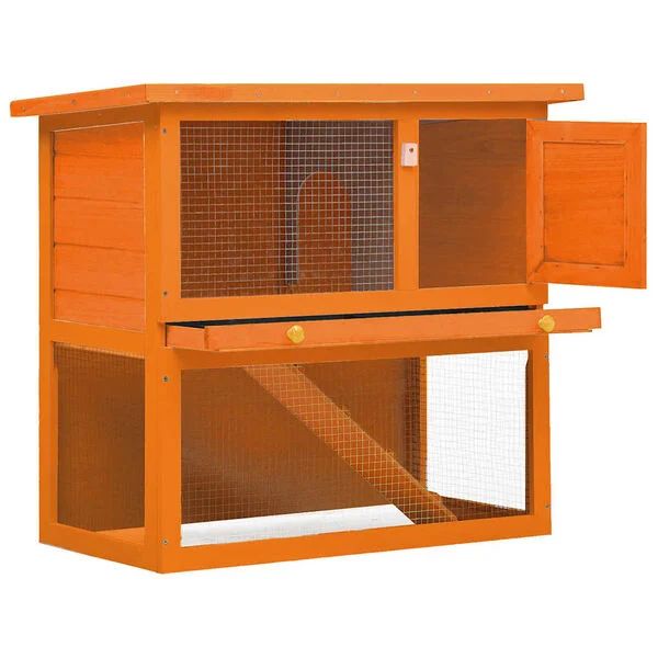 Kleintierstall Kaninchenstall 90x45x80cm Hasenstall Hasengehege Stall Hasen