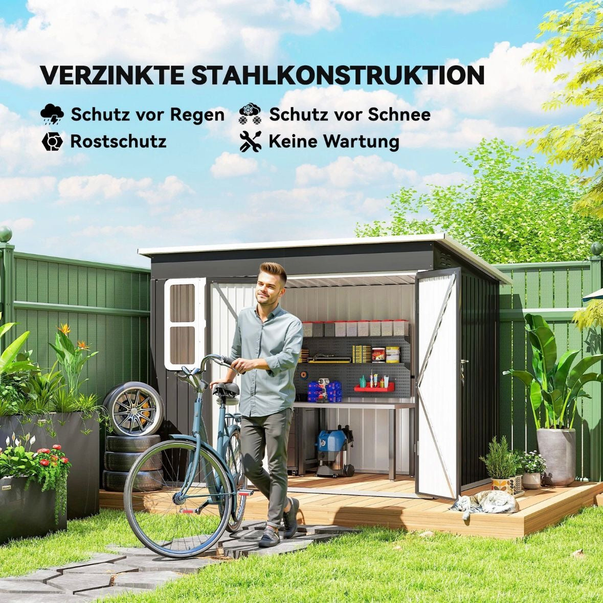 Gartenhaus Gerätehaus Metallhaus Garten Werkzeughaus Garten