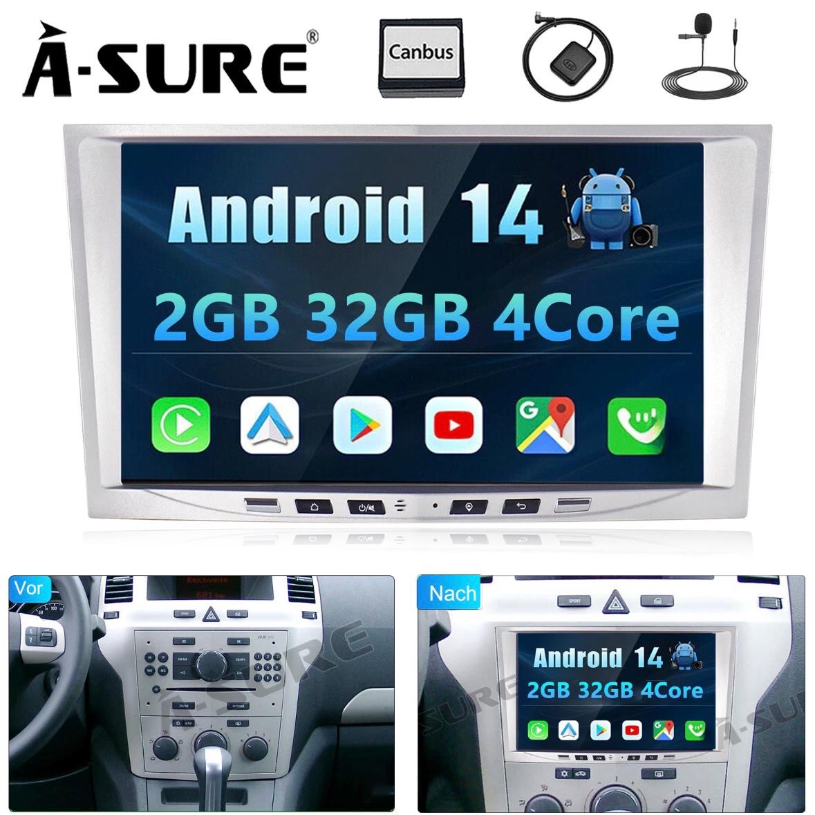 Android14 Apple Carplay Autoradio Für Opel Astra H Vectra Corsa C D Zafira B SWC