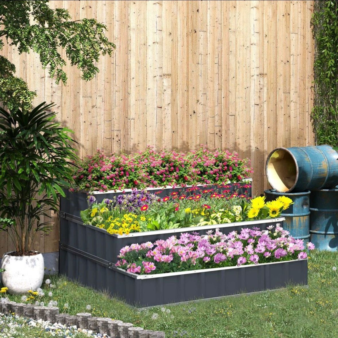 Hochbeet Stahl 3 stufige Gartenbeet