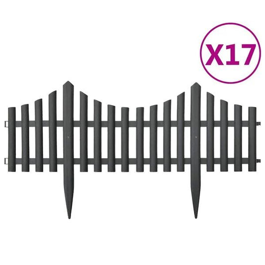 Zaun Abgrenzung Gartenzaun 17x Gartendeko Beet