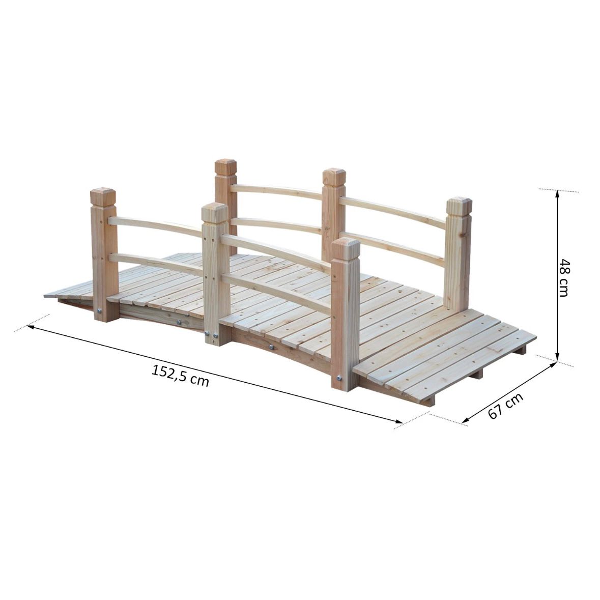 Gartenbrücke Teichbrücke Holzsteg Holzbrücke Zierbrücke Brücke