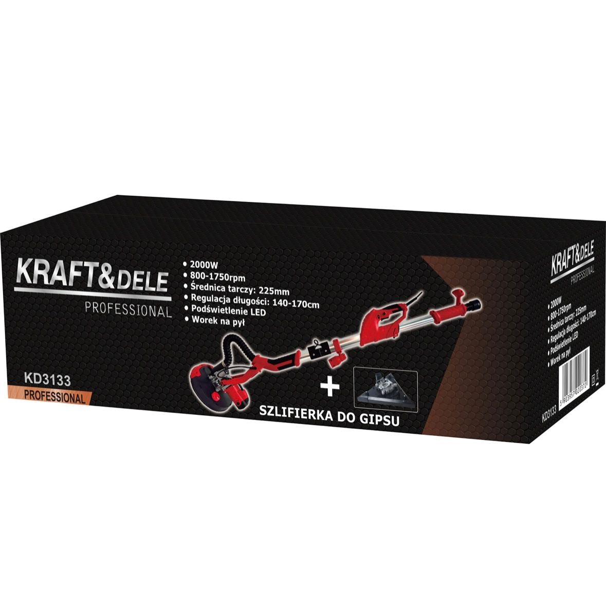Langhalsschleifer 2000W mit LED Schleifer Trockenbauschleifer Giraffenschleifer