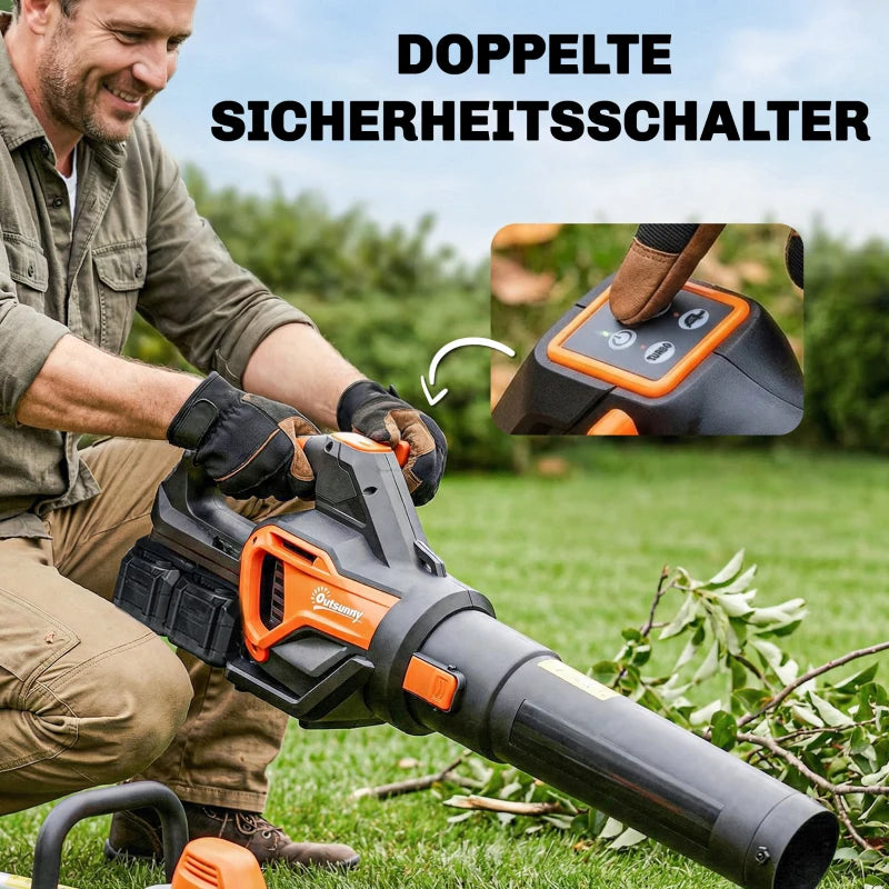 Akku-Laubsauger 20V Kabellos Laubbläser Gartenpflege