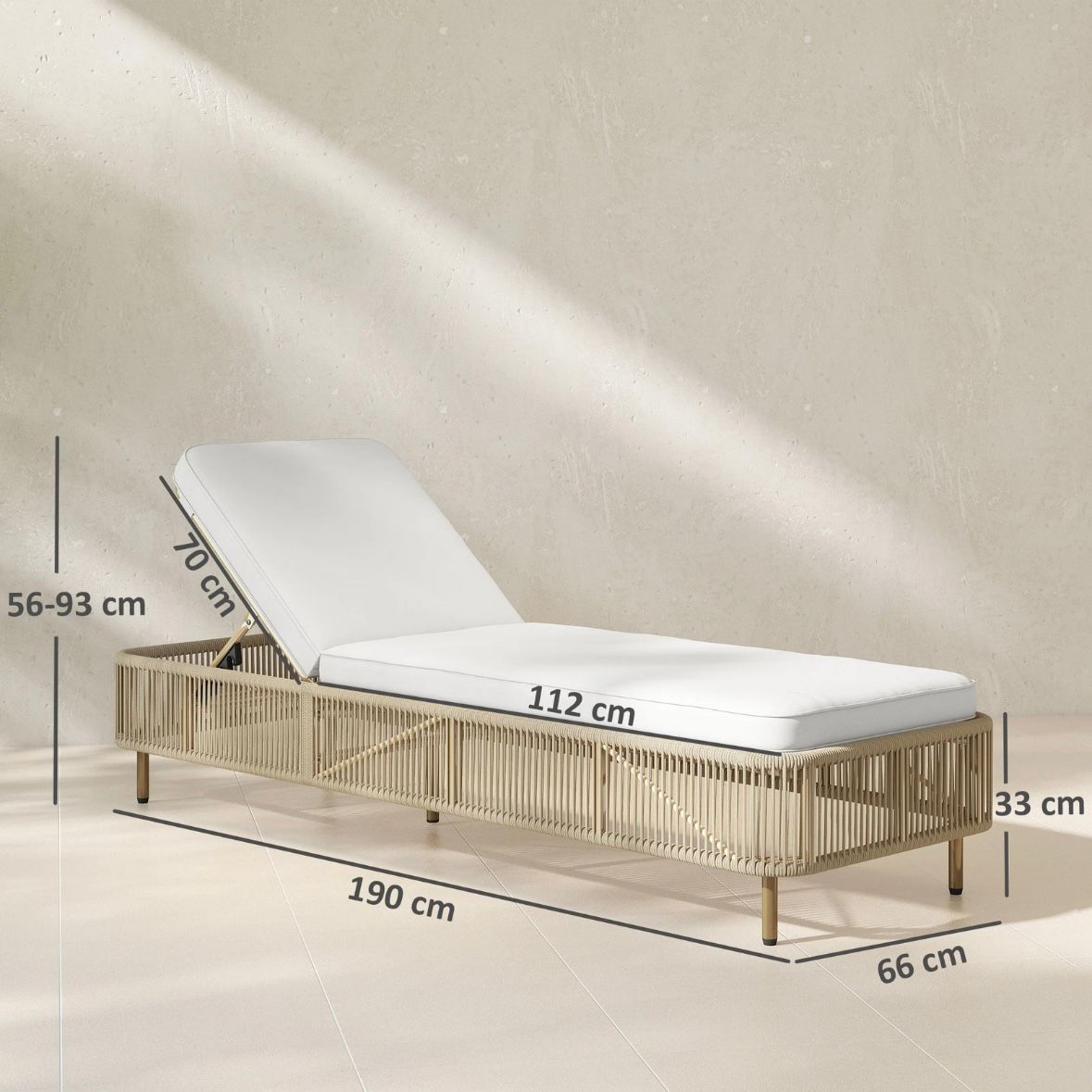 Poly Rattan Sonnenliege Gartenliege Auflage Sonnenliege Garten
