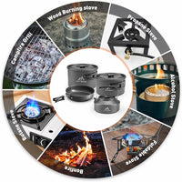 27teilig Camping Kochset Outdoor Kochgeschirr Kochen Outdoor Camping