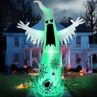 Halloween 3,6m Aufblasbarer Geist Außendekoration Beleuchtung 3-Farbig