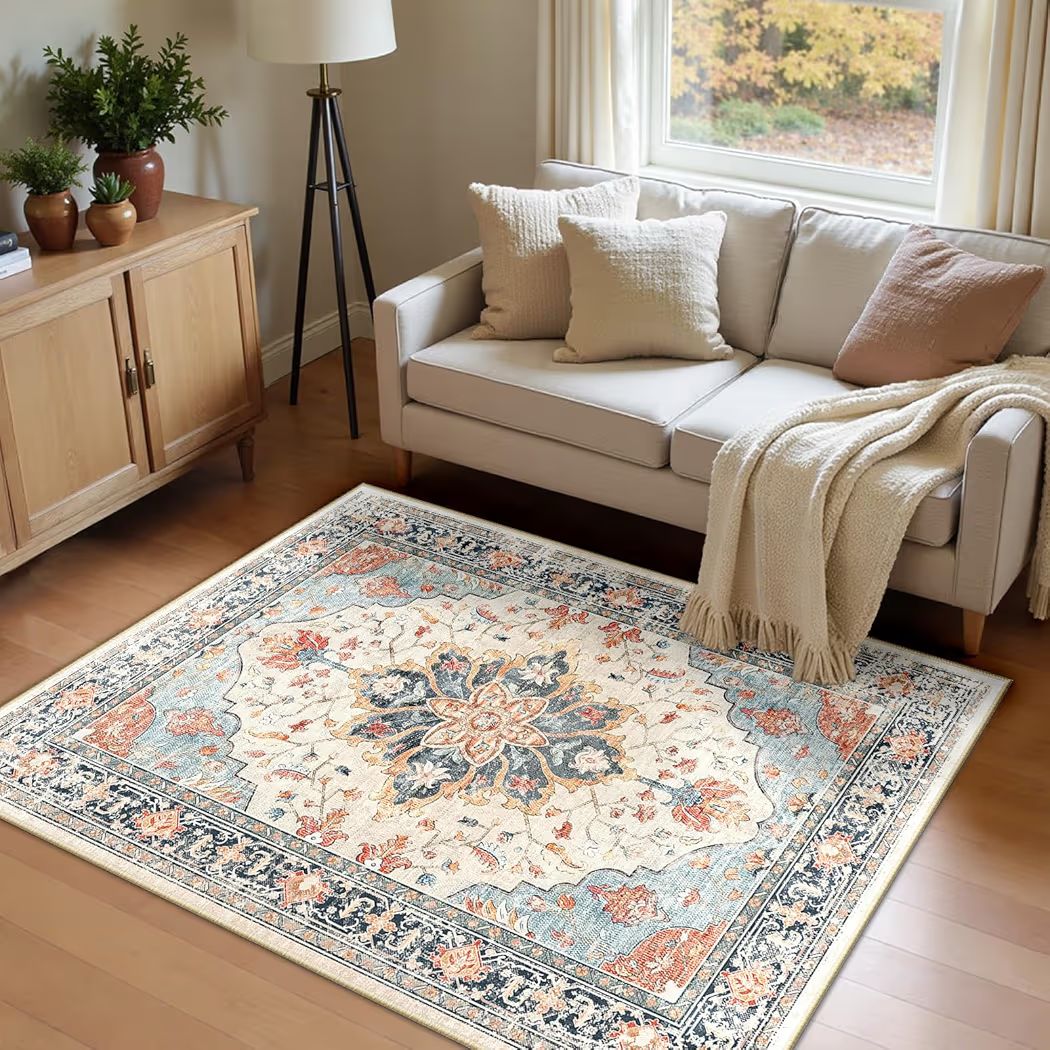 Vintage Teppich Antik Wohnzimmer Schlafzimmer Kurzflor