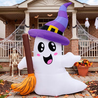 Aufblasbare Halloween Geisterdeko Dekoration Geist Besen