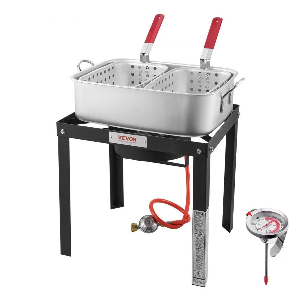 Outdoor Gas Fritteuse Hähnchenfritteuse mit 2 Körben Kochen