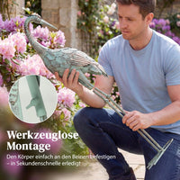 Reiher Gartenstatue Metall Vogel Dekoration Statue 88cm Skulptur