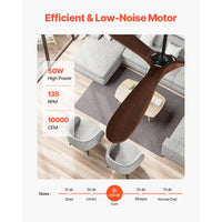 180cm Deckenventilator Holzflügel Fernbedienung Motor Ventilator Zimmer