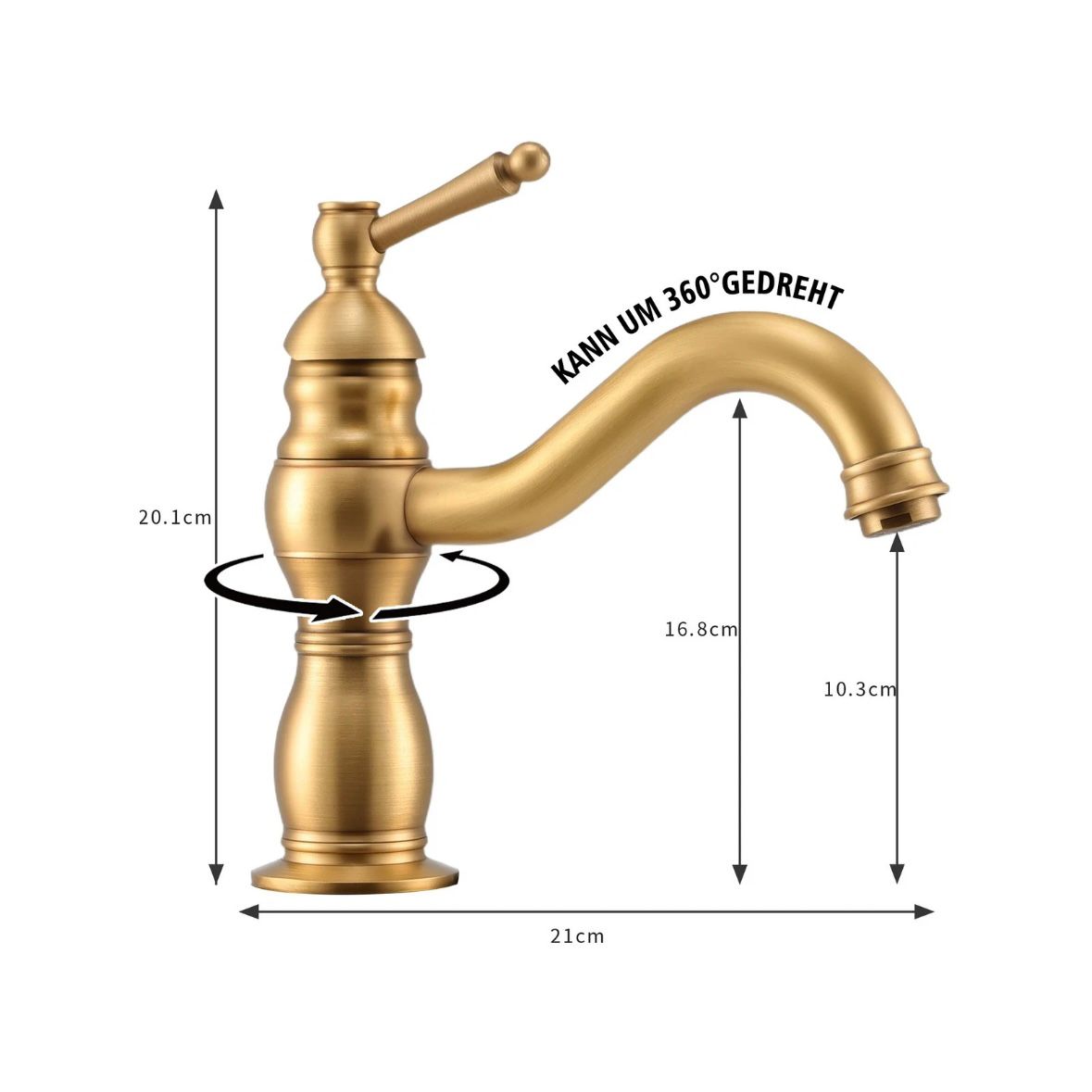 Waschtischarmatur Badarmatur Antik Wasserhahn Bad Waschbecken