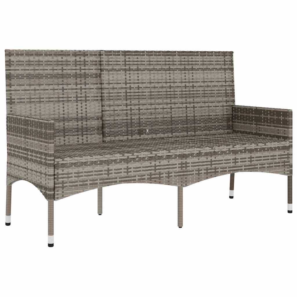 Gartenbank 3-Sitzer Poly Rattan Outdoor Sitzbank Terrassenbank