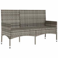 Gartenbank 3-Sitzer Poly Rattan Outdoor Sitzbank Terrassenbank