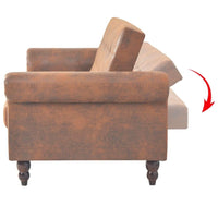 Antikes Schlafsofa Kunstleder Sofa Bettsofa Schlafcouch Vintage
