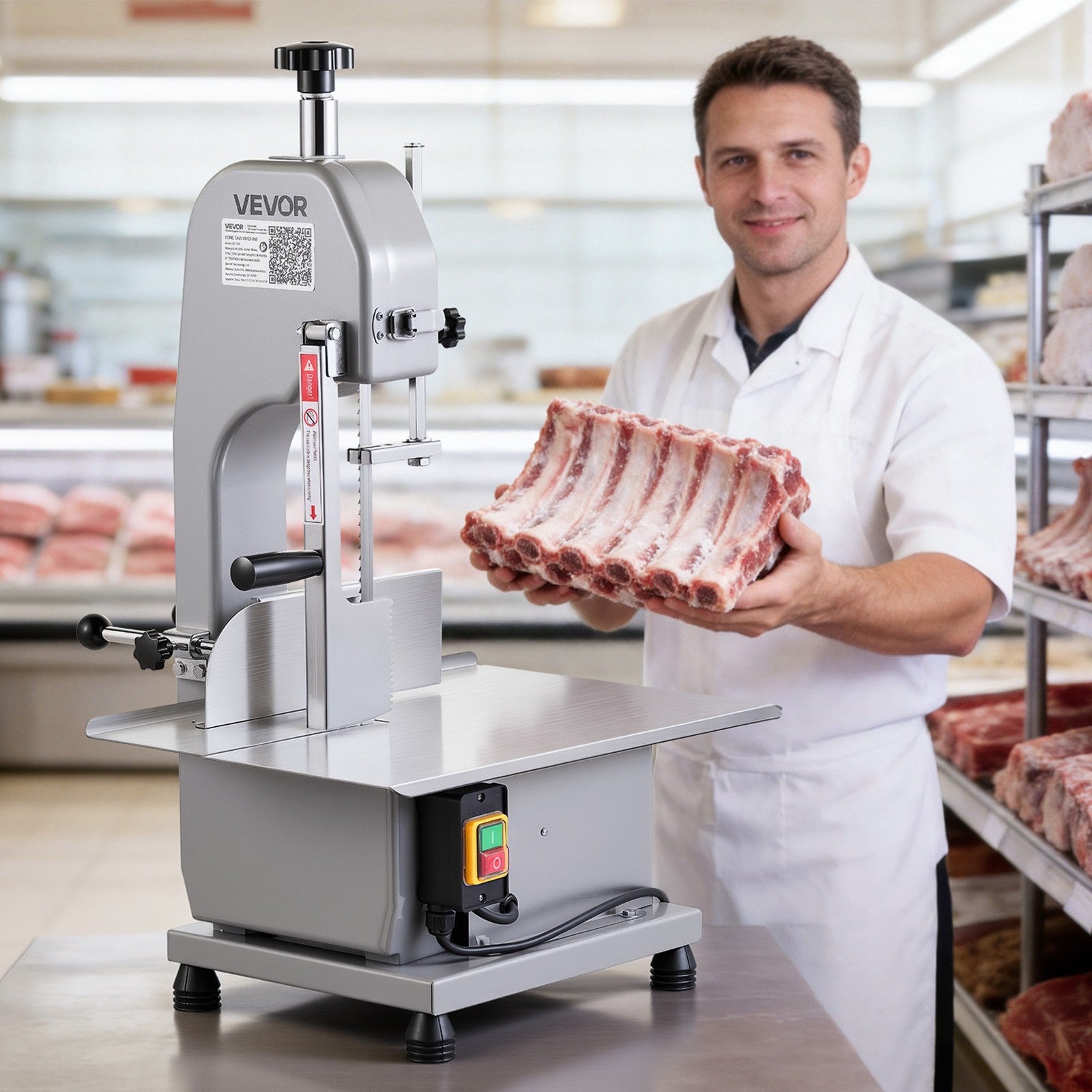 Fleischbandsäge Knochensäge 650W Knochenschneidemaschine Tischgerät