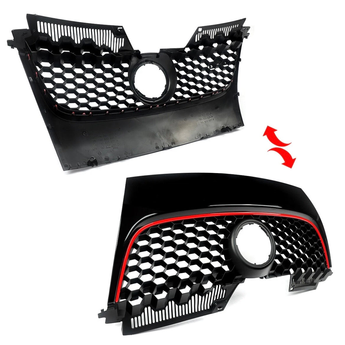 Vorne Zentral Kühlergrill Gitter Für VW GOLF Mk5 ESTATE GTI Jetta 06-09 Schwarz