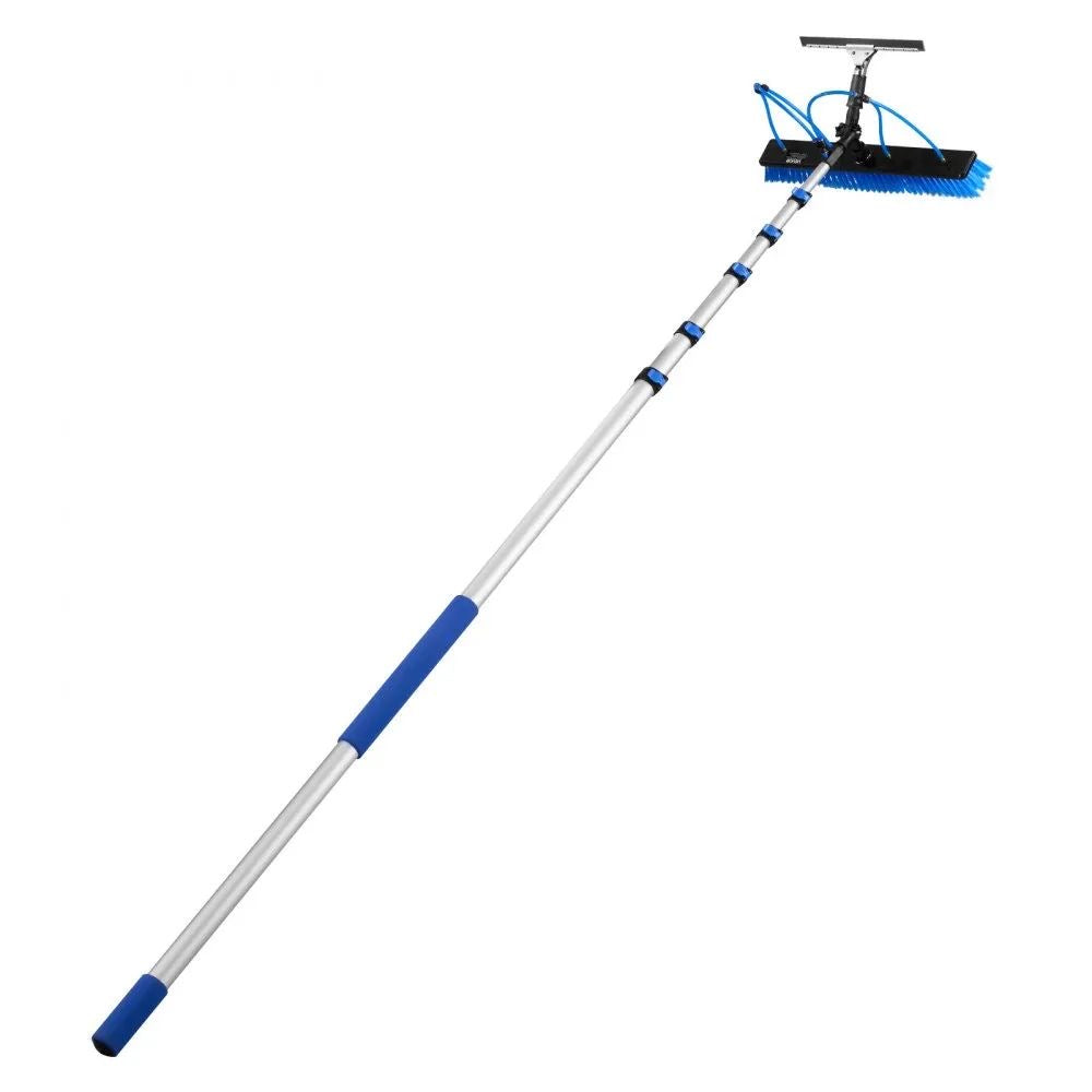 Solarpanel Reinigungsset Teleskop Bürste 10m mit Wasserdurchlauf Reinigung