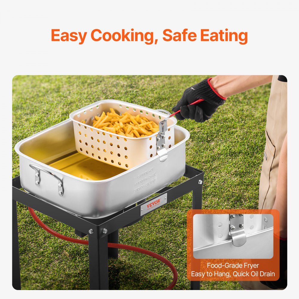 Outdoor Gas Fritteuse Hähnchenfritteuse mit 2 Körben Kochen