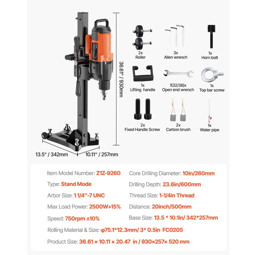 Bohranlage 2500W Kernbohrgerät Kernbohrmaschine Magnetbohrmaschine