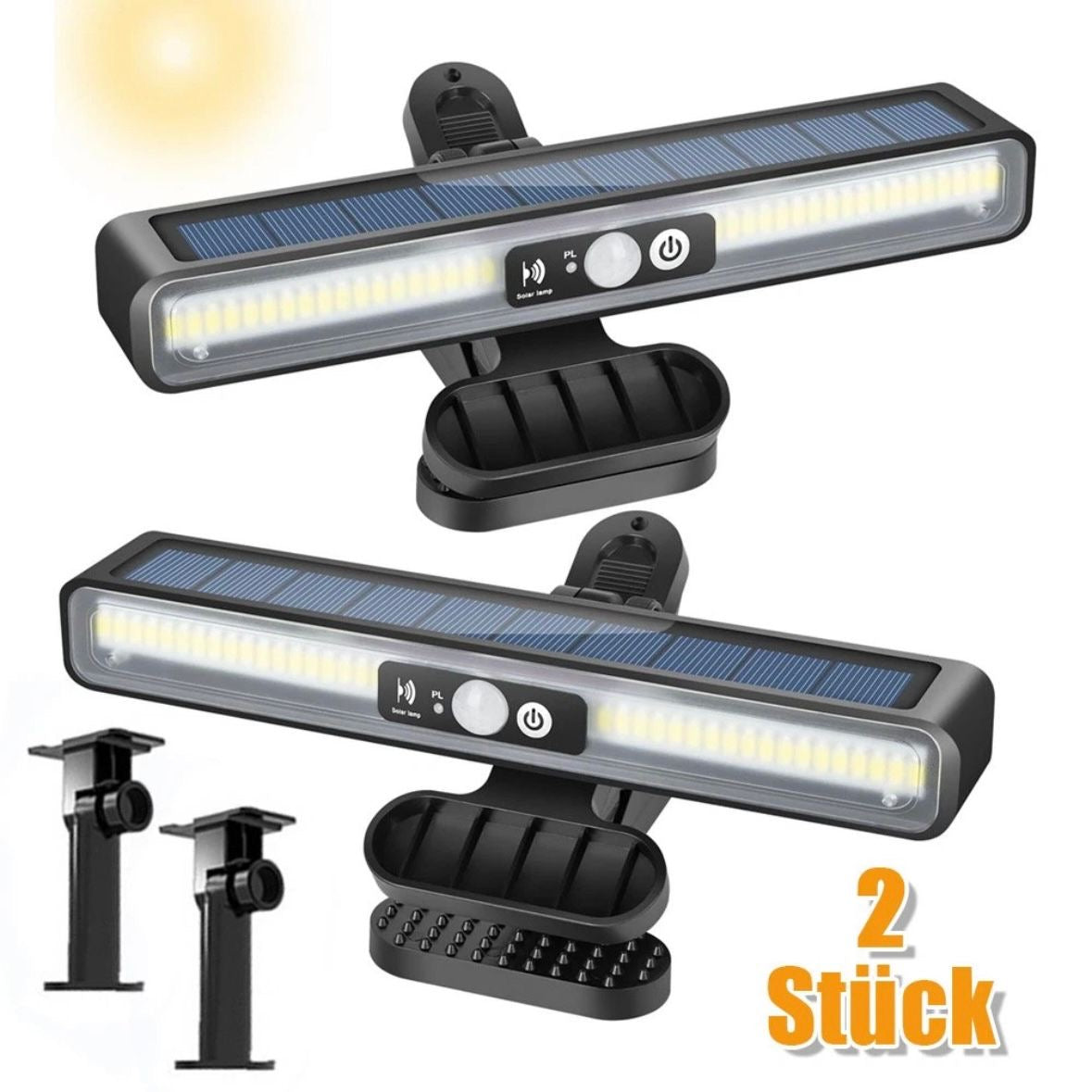 2x Solarleuchten Solarleuchte Beleuchtung Lampe Solarlampe