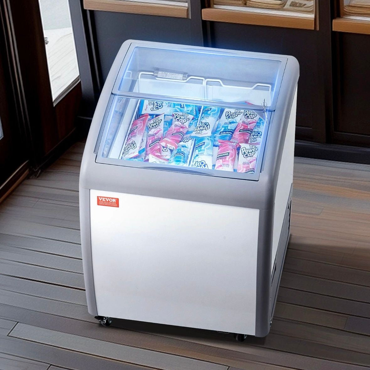 154L Kommerzielle Eisvitrine Gelato Gefrierschrank Eiscreme