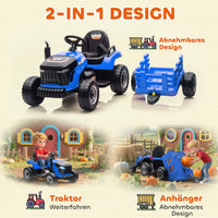 Elektrischer Kinder Traktor Anhänger 
Kinderfahrzeug Elektrotraktor