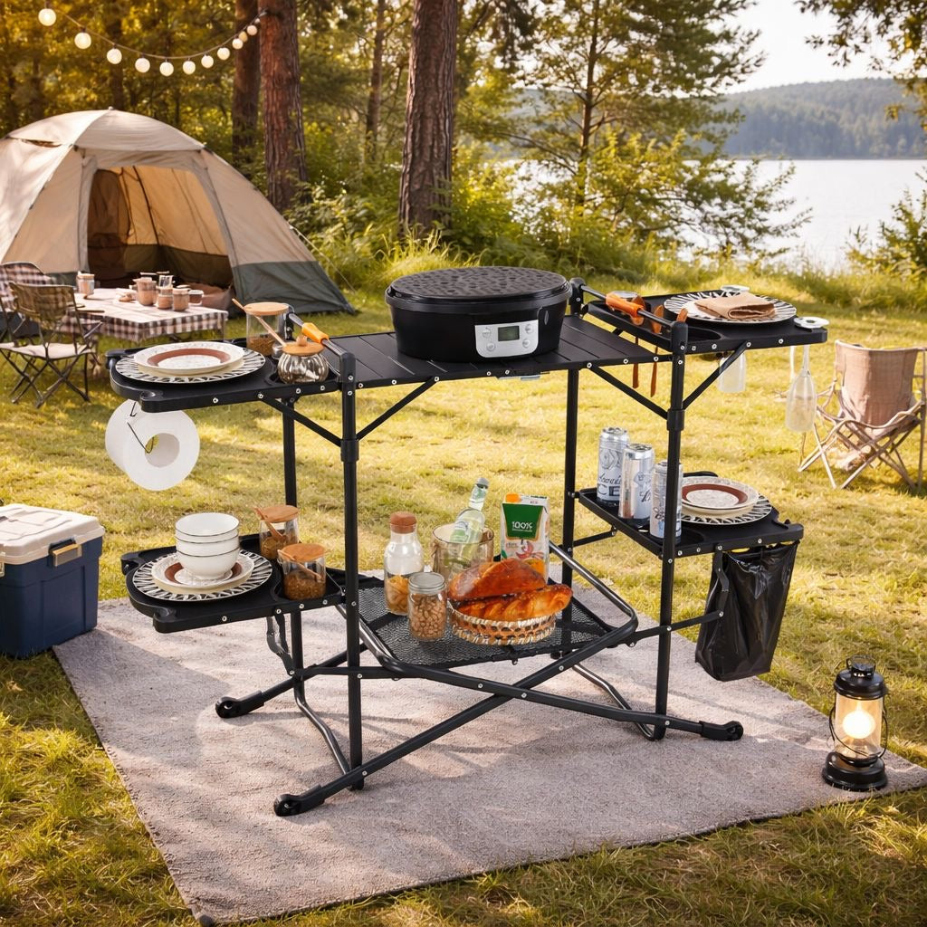 Campingküche Campingtisch Tisch Camping Tischplatte Tragetasche
