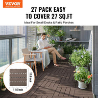 27x Klickfliesen für Terrasse Balkon 295x295mm Fliesen Boden