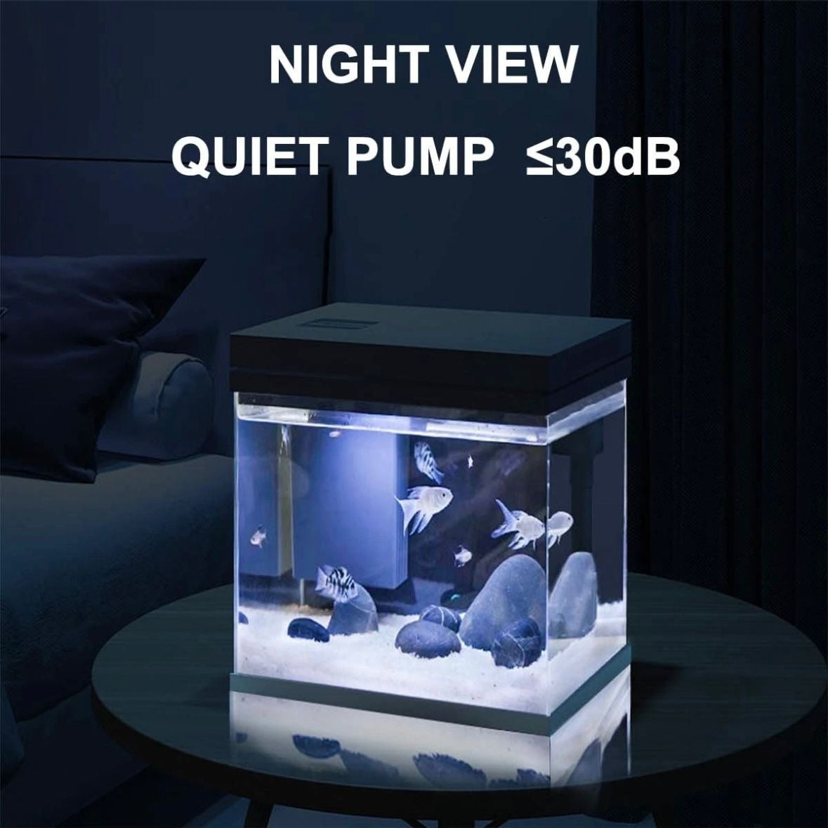 Aquarium 10L Komplettset mit LED Filter Fischtank Glas Haustiere