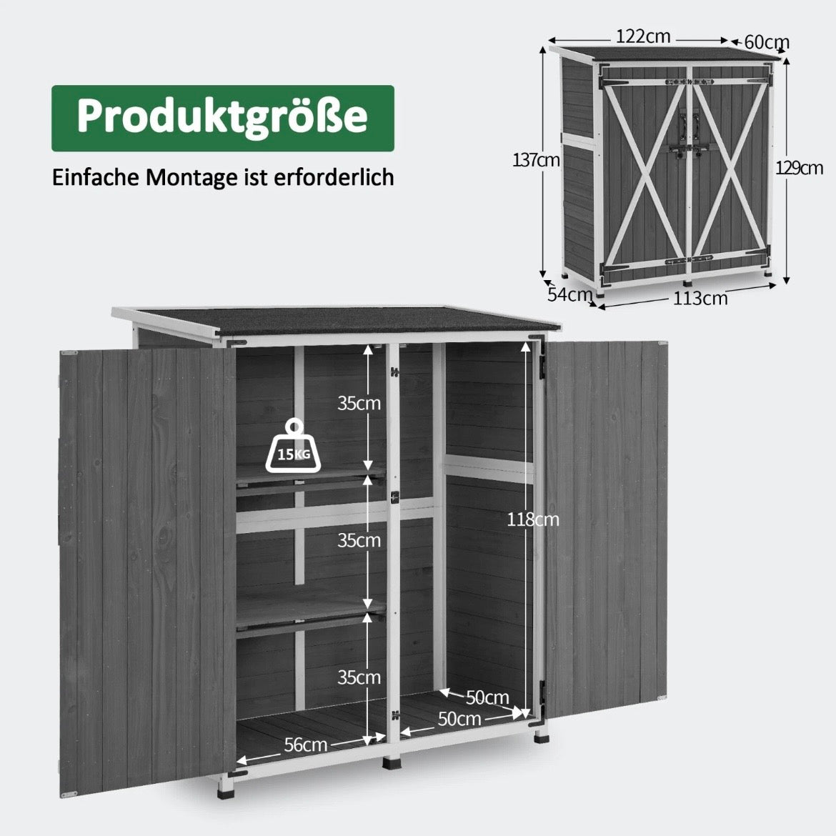 Gartenschrank Wetterfest Schrank Outdoor Gartenhaus Garten