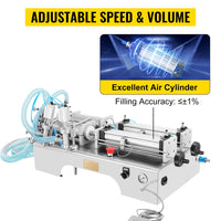 Füllmaschine 10W Flüssigkeitsabfüllmaschine 100-1000ML Doppelkopf Abfüller