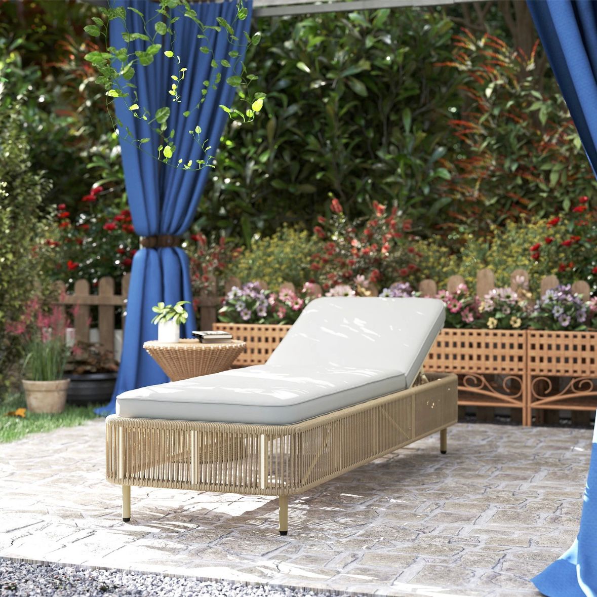 Poly Rattan Sonnenliege Gartenliege Auflage Sonnenliege Garten