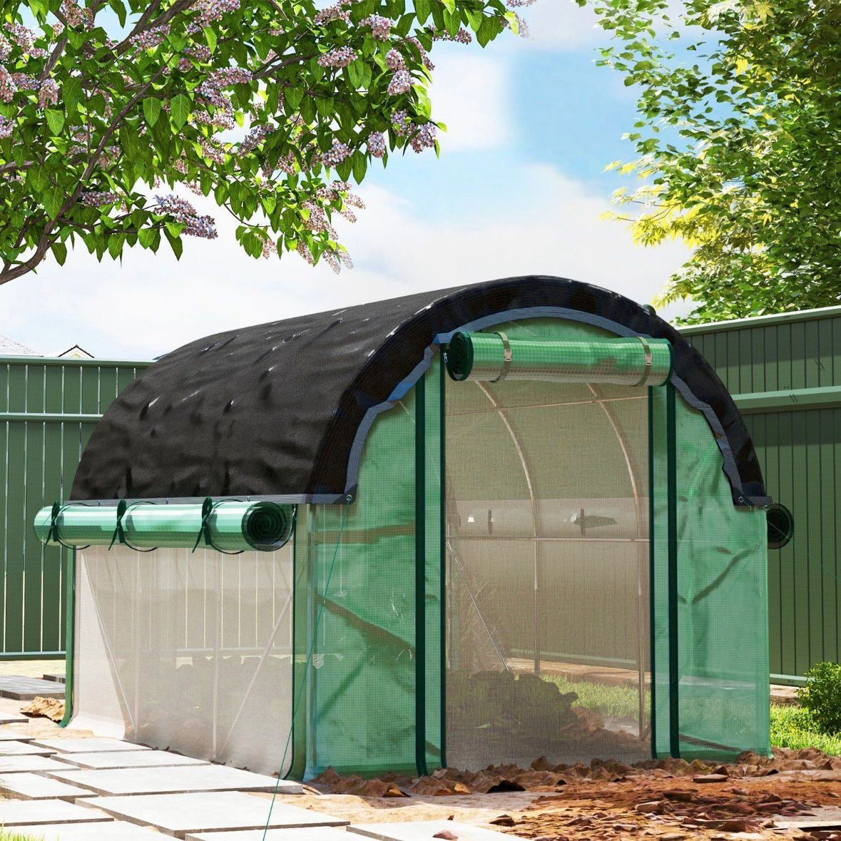 Gewächshaus 3x2x2m Foliengewächshaus Gartenhaus Garten Frühbeet