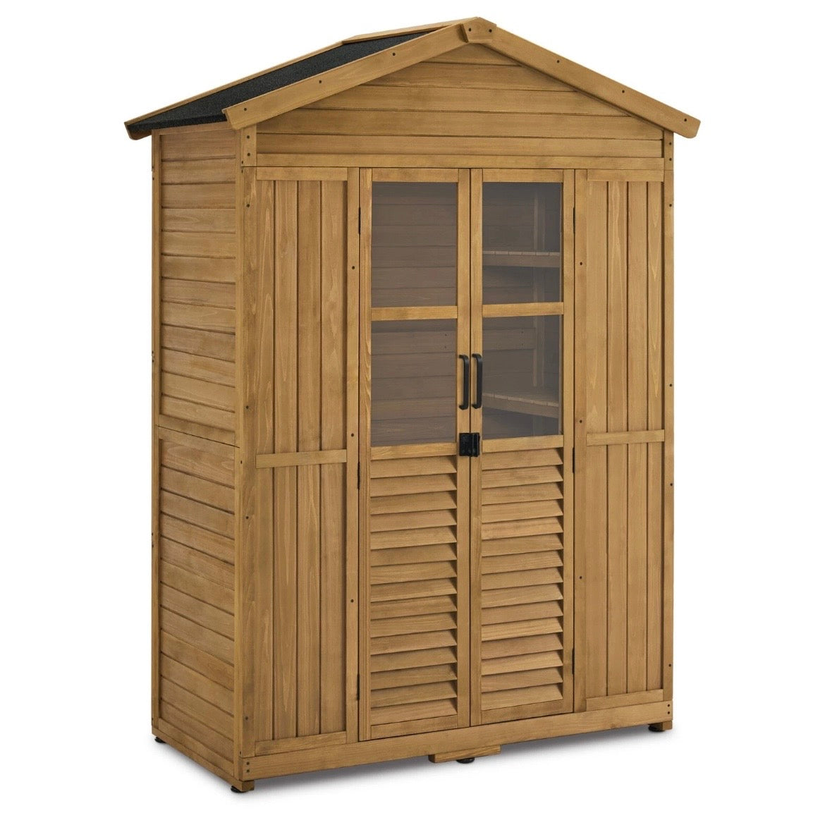 Gartenschrank Gartenhaus Begehbar 74×143×200cm Schrank Garten