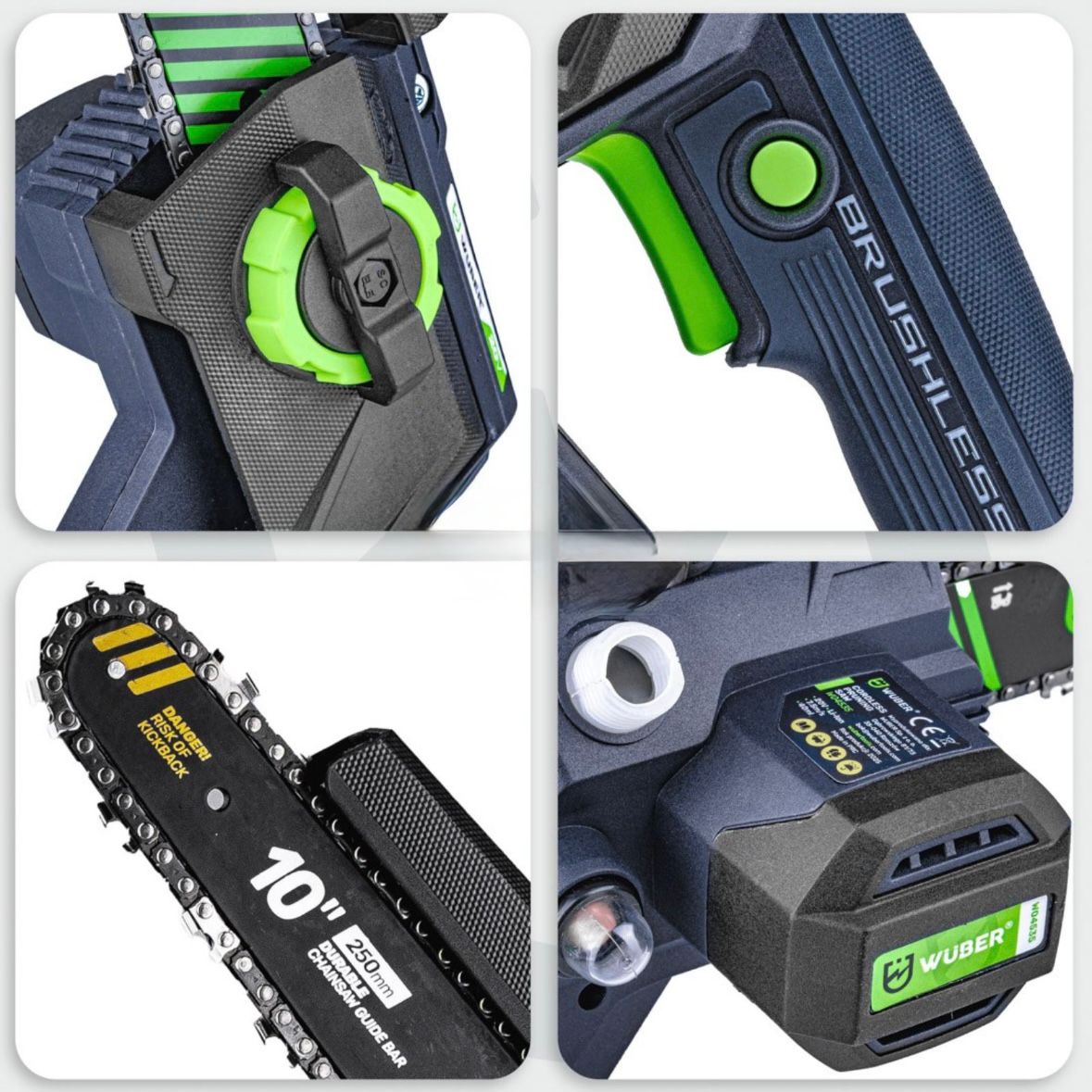 Akku Mini Kettensäge 2x Akku  2x Schwert Motorsäge Säge Handwerk