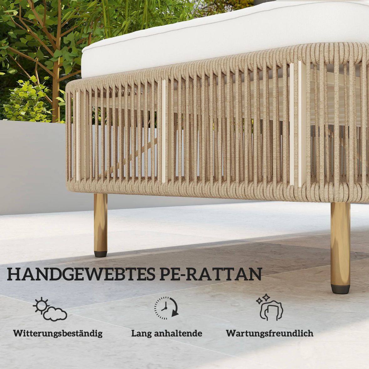 Poly Rattan Sonnenliege Gartenliege Auflage Sonnenliege Garten