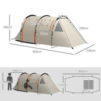 Tunnelzelt Campingzelt für 5 Personen Garten Zelt Campen Outdoor