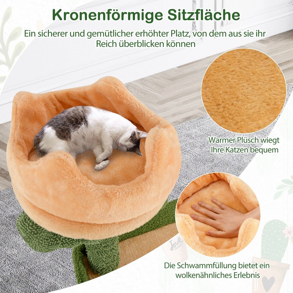 Kratzbaum 160cm Katzenbaum Kletterbaum Katzenmöbel Sisalpfosten