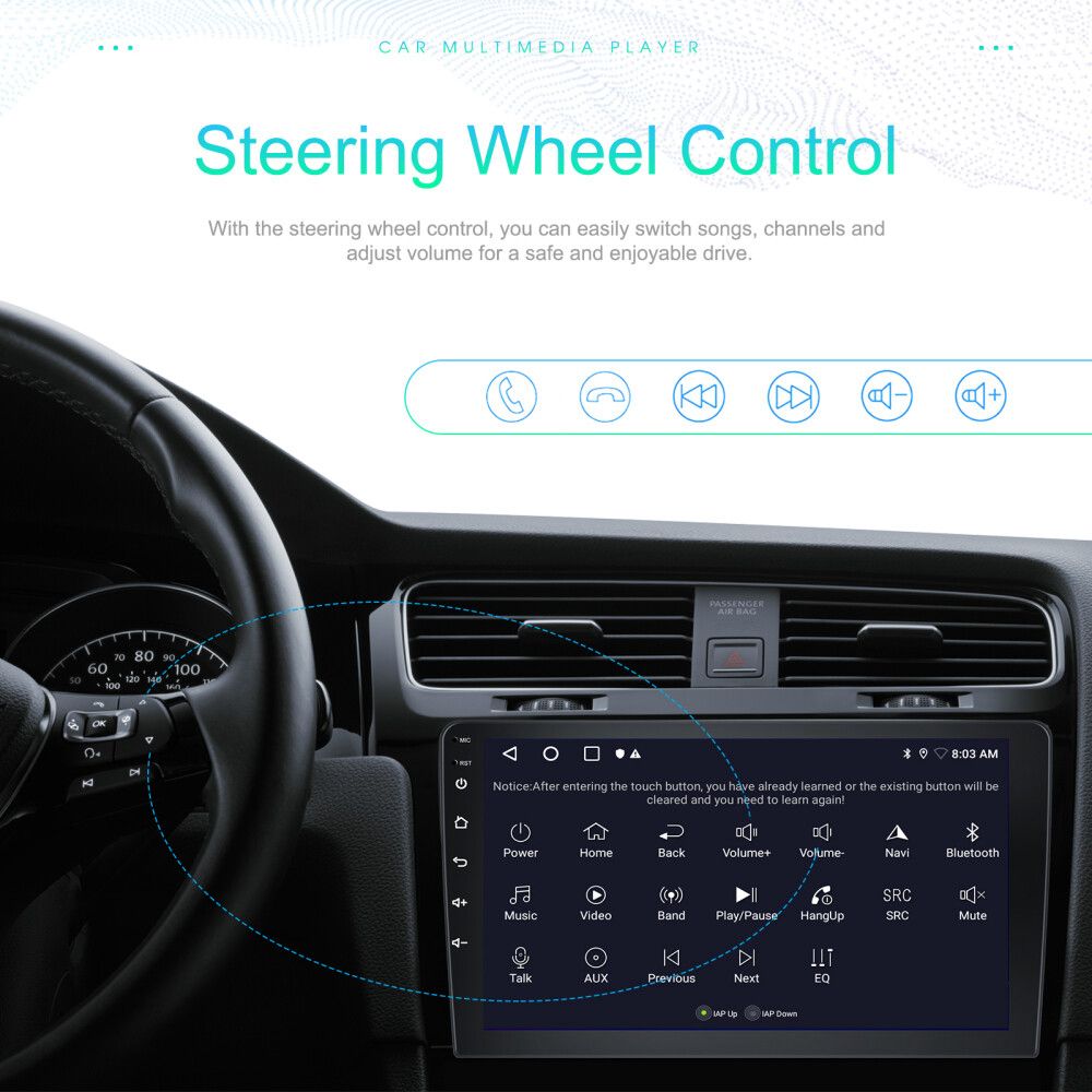 Autoradio Android 10 Zoll GPS Navigation WIFI CarPlay Navi 2G 64G